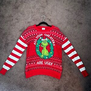 Red and White Grinch Sweater